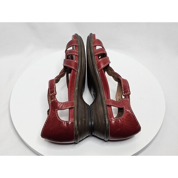 Dansko Red Leather Strappy Mary Jane Heel Sandals Womens Size US 5.5-6 EU 36 - Picture 6 of 8